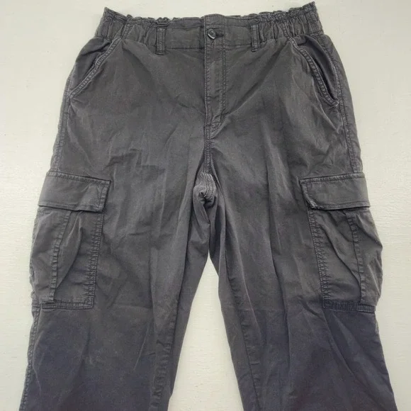 American Eagle 10 Short | Black Cargo Jogger Pants Stretch Utility Women - Picture 2 of 8